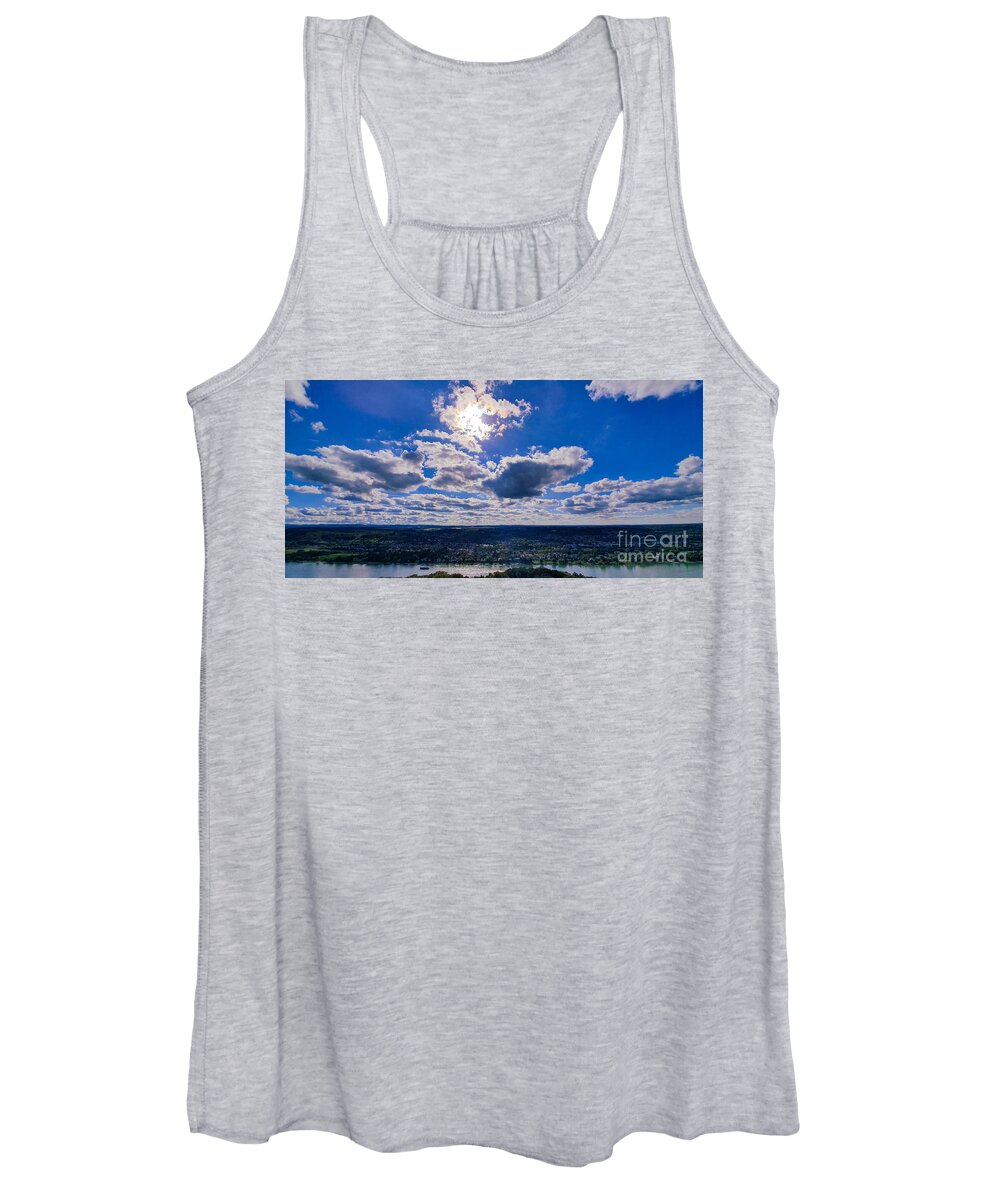 Landscape Women's Tank Top featuring the photograph Beautiful sunny day in the Rheine Valley by Mendelex Photography