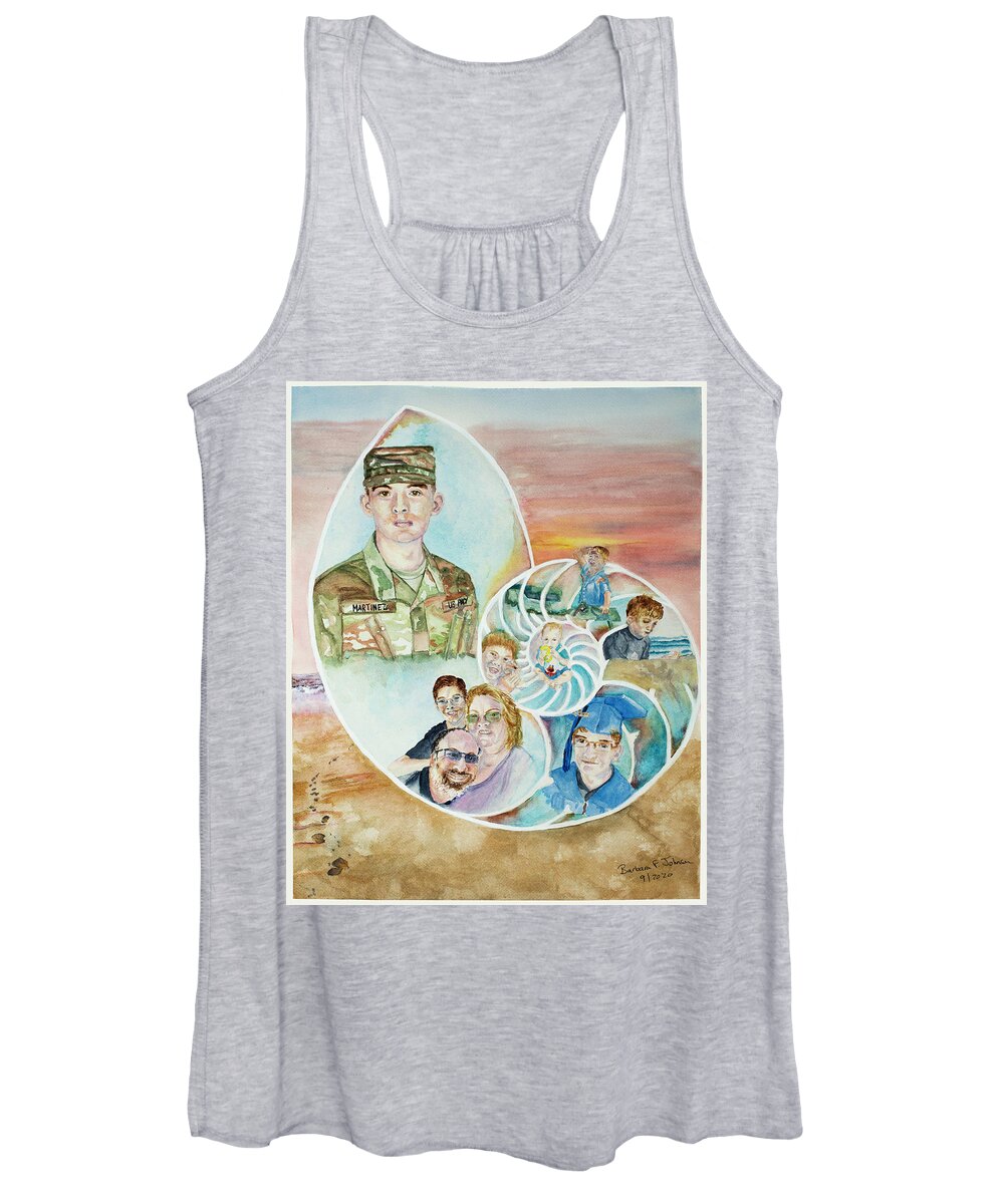 Nautilus Women's Tank Top featuring the painting Becoming Dylan by Barbara F Johnson