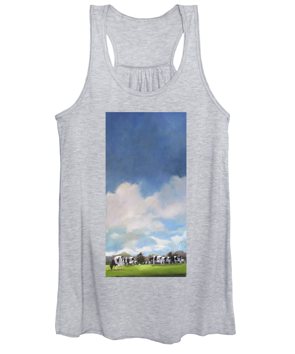 Ben And Jerry Women's Tank Top featuring the painting Ben And Jerry by Chris Gholson