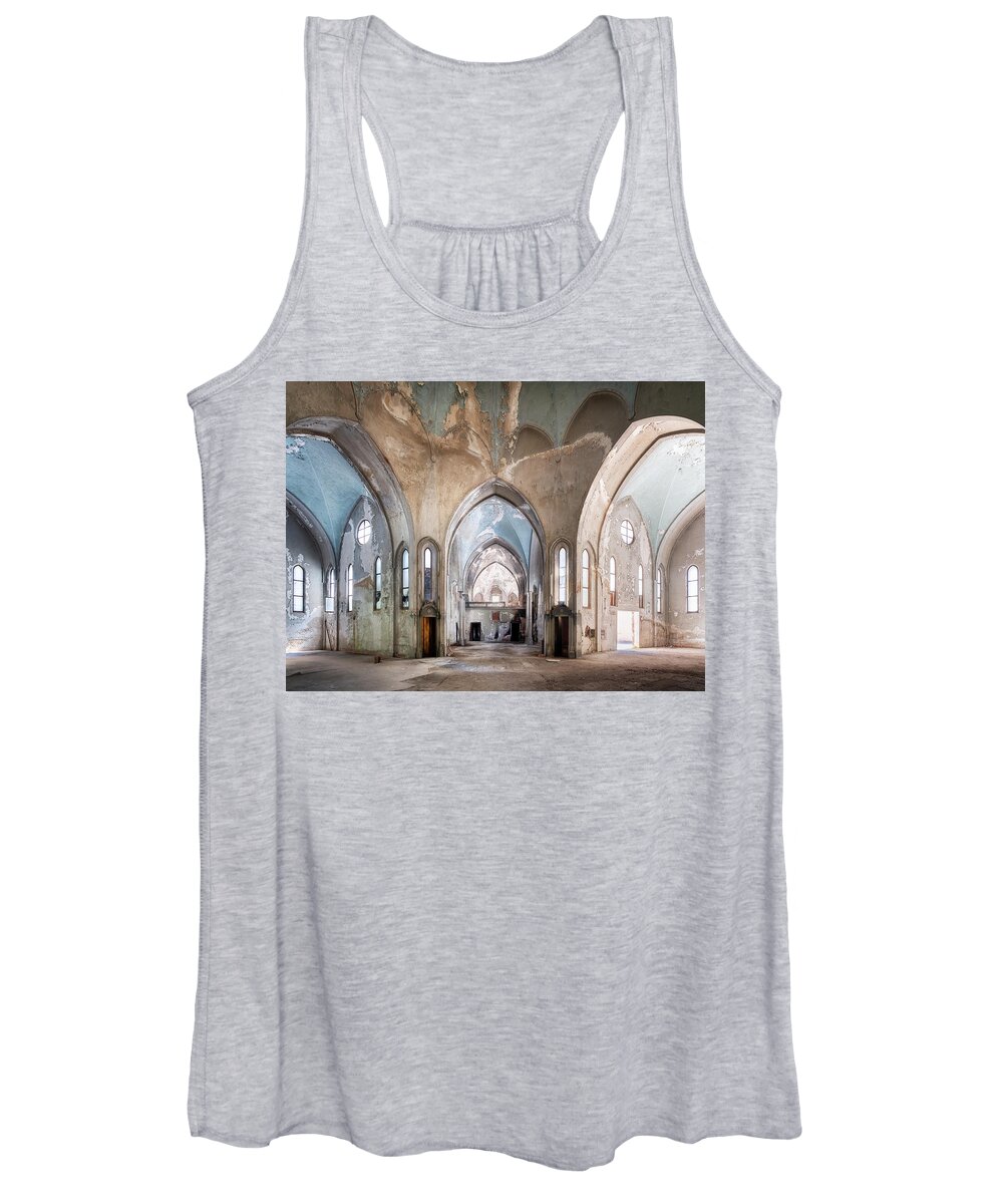 Urban Women's Tank Top featuring the photograph Big Church in Decay by Roman Robroek