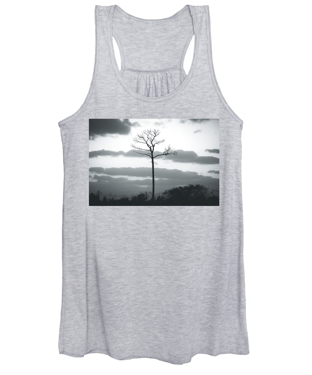 Black And White Wall Art Women's Tank Top featuring the photograph Bitter Desolation by Gian Smith