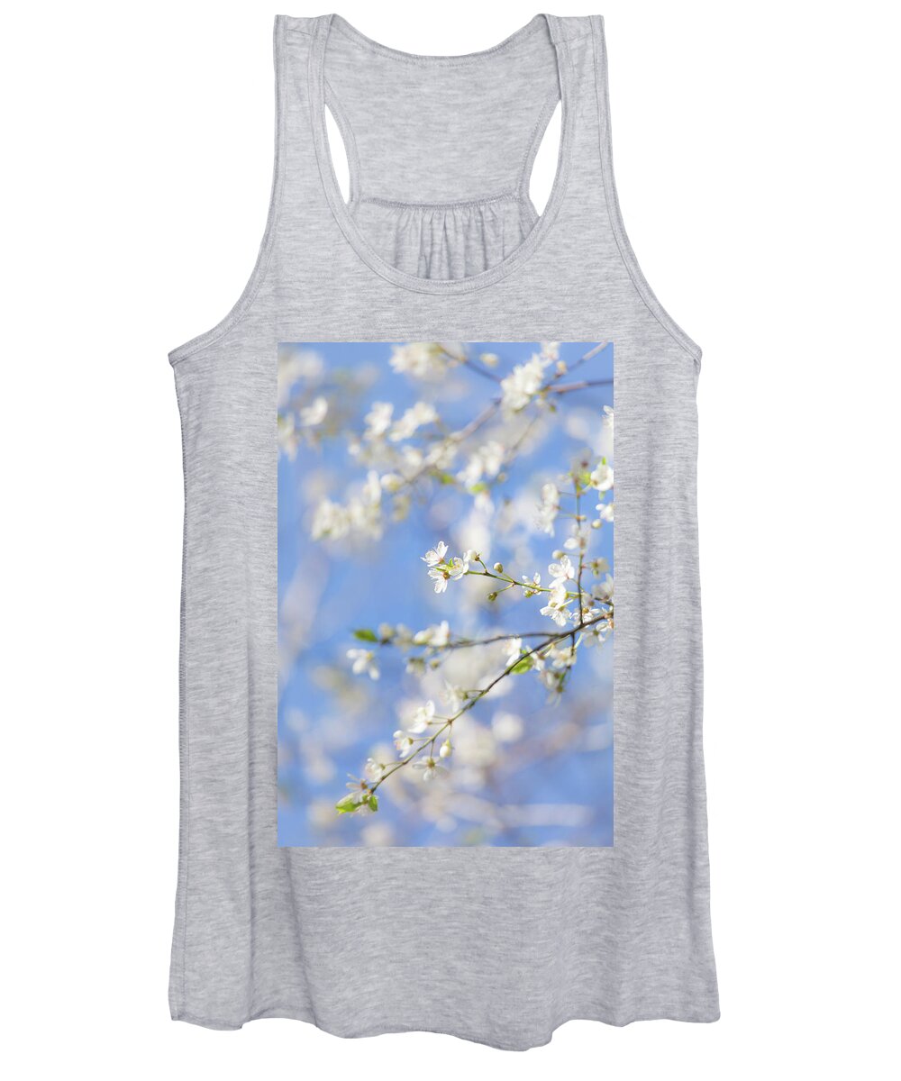 Blossom Women's Tank Top featuring the photograph Blossom and Blue Skies by Anita Nicholson
