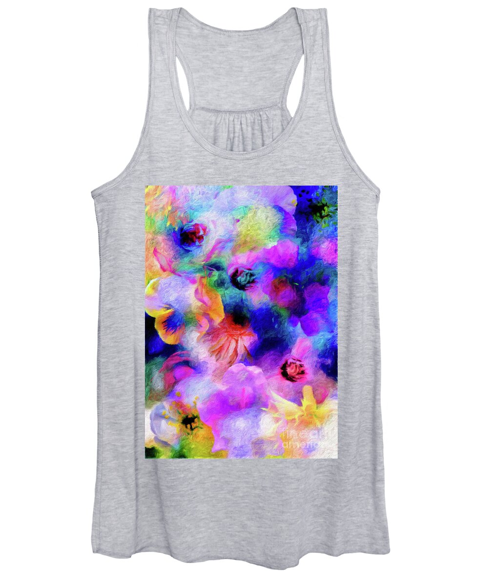 Blossom Women's Tank Top featuring the digital art Blossoms of Renewal by Laurie's Intuitive