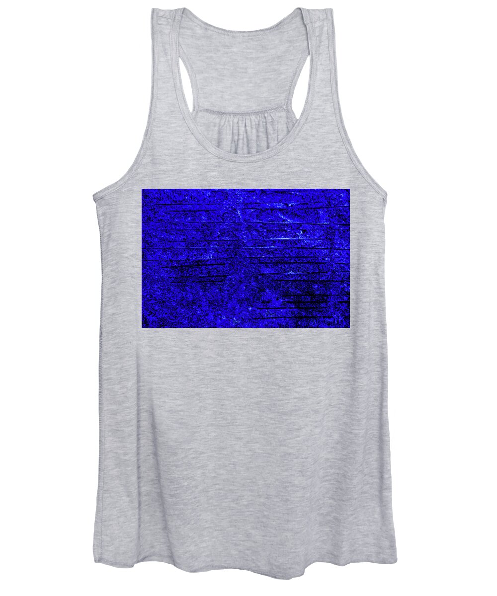 Urban Collection Photographs Women's Tank Top featuring the photograph Blue BLUE DeDoodle by Ken Sexton
