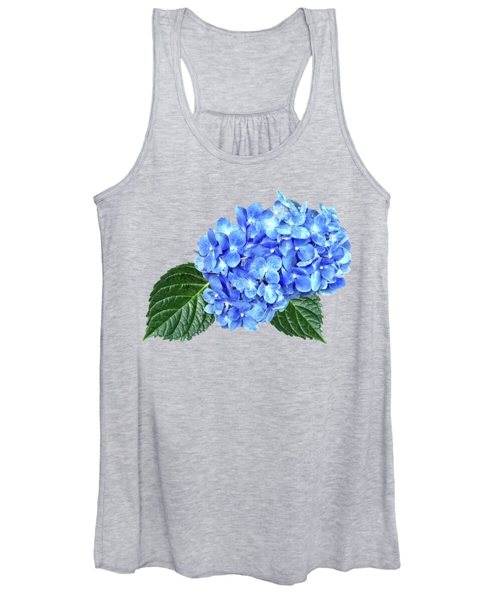 Hydrangea Women's Tank Top featuring the photograph Blue Hydrangea by Susan Savad