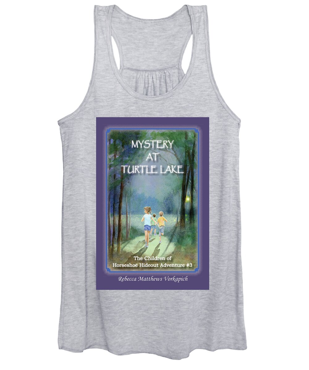 The Children Of Horseshoe Hideout Women's Tank Top featuring the painting Book cover for The Children of Horseshoe Hideout Book #3 by Rebecca Matthews