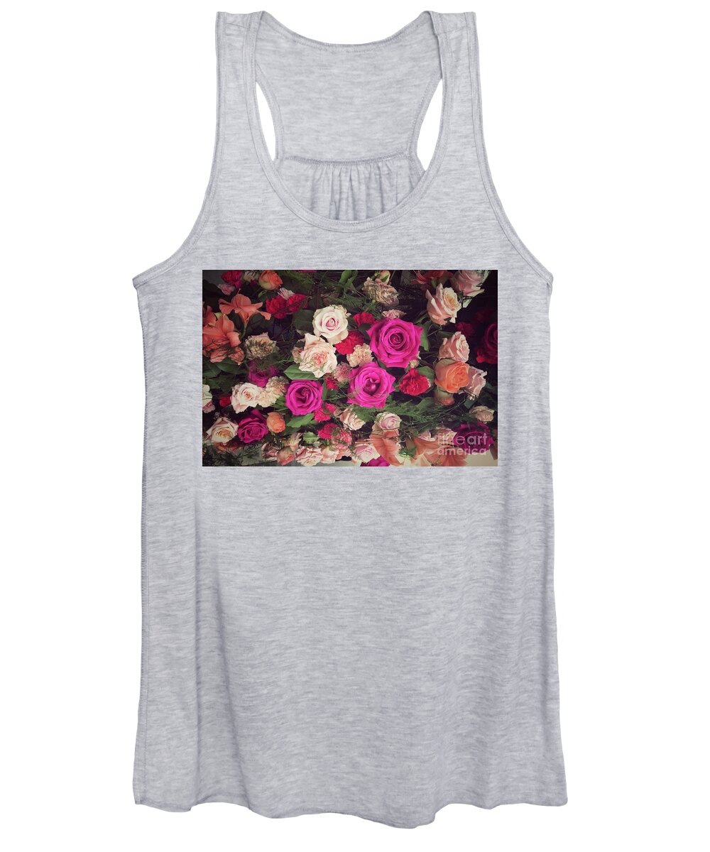 Roses Women's Tank Top featuring the photograph Bountiful Blooms by Maria Janicki
