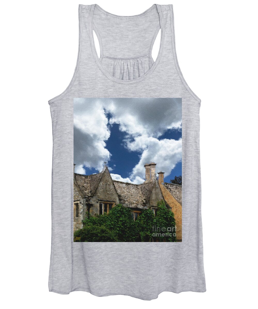 Bourton-on-the-water Women's Tank Top featuring the photograph Bourton Gables by Brian Watt