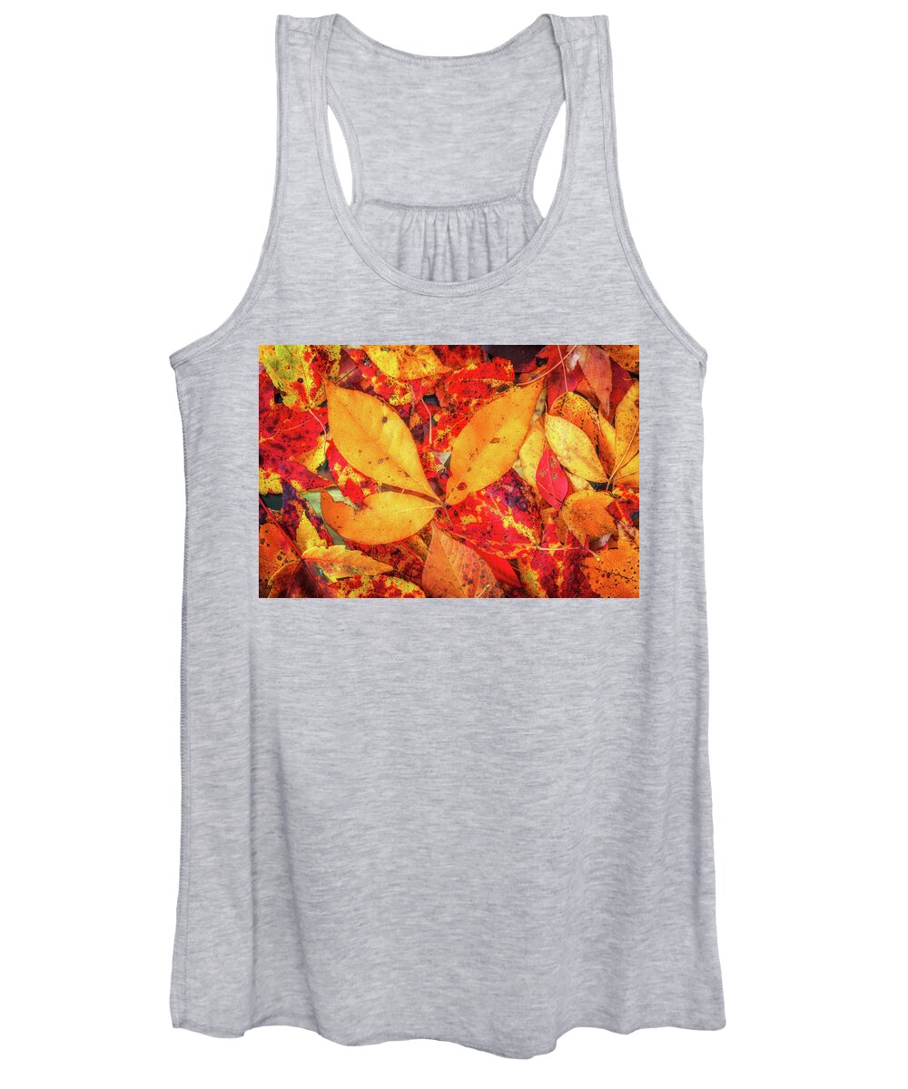 Leaves Women's Tank Top featuring the photograph Bright Autumn Colors by Elvira Peretsman