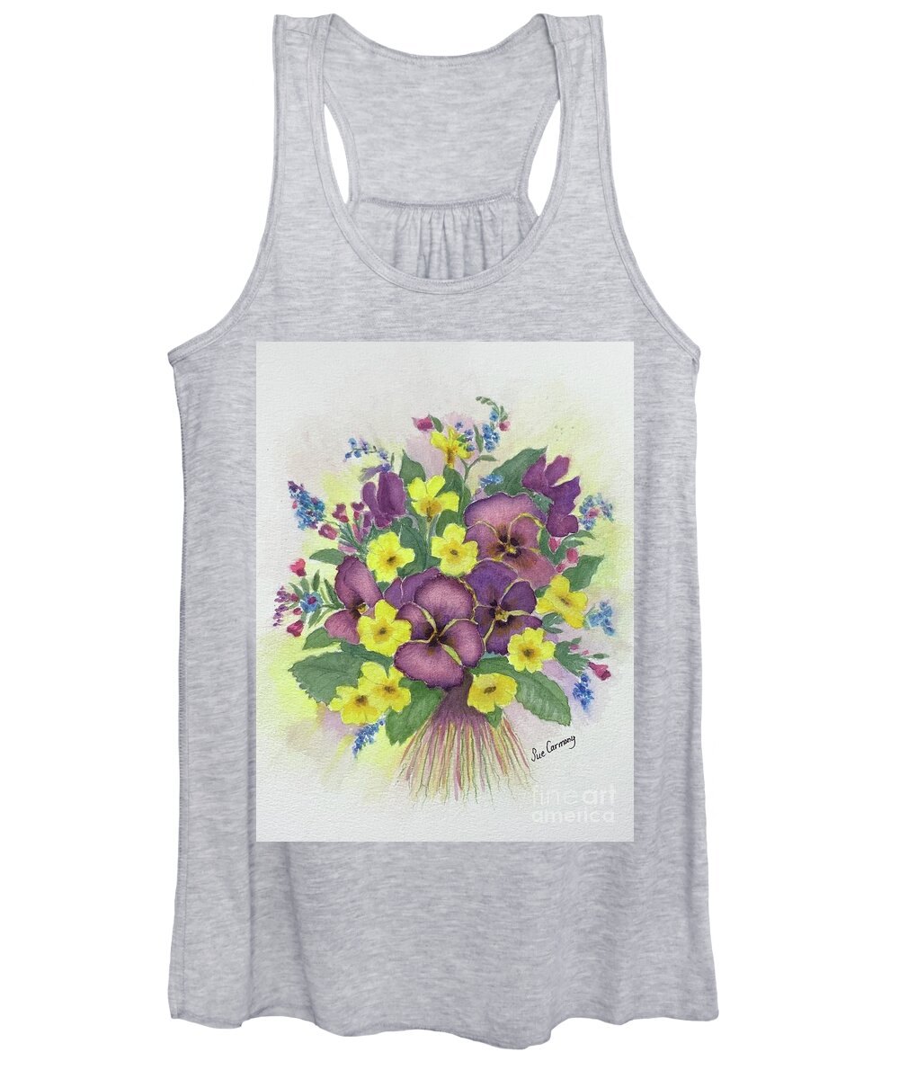 Flowers Women's Tank Top featuring the painting Bundle of Joy by Sue Carmony