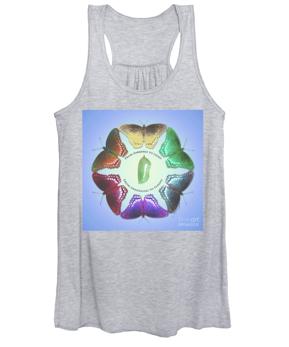 Butterfly Women's Tank Top featuring the photograph Butterfly Carousel by Jacqueline Shuler