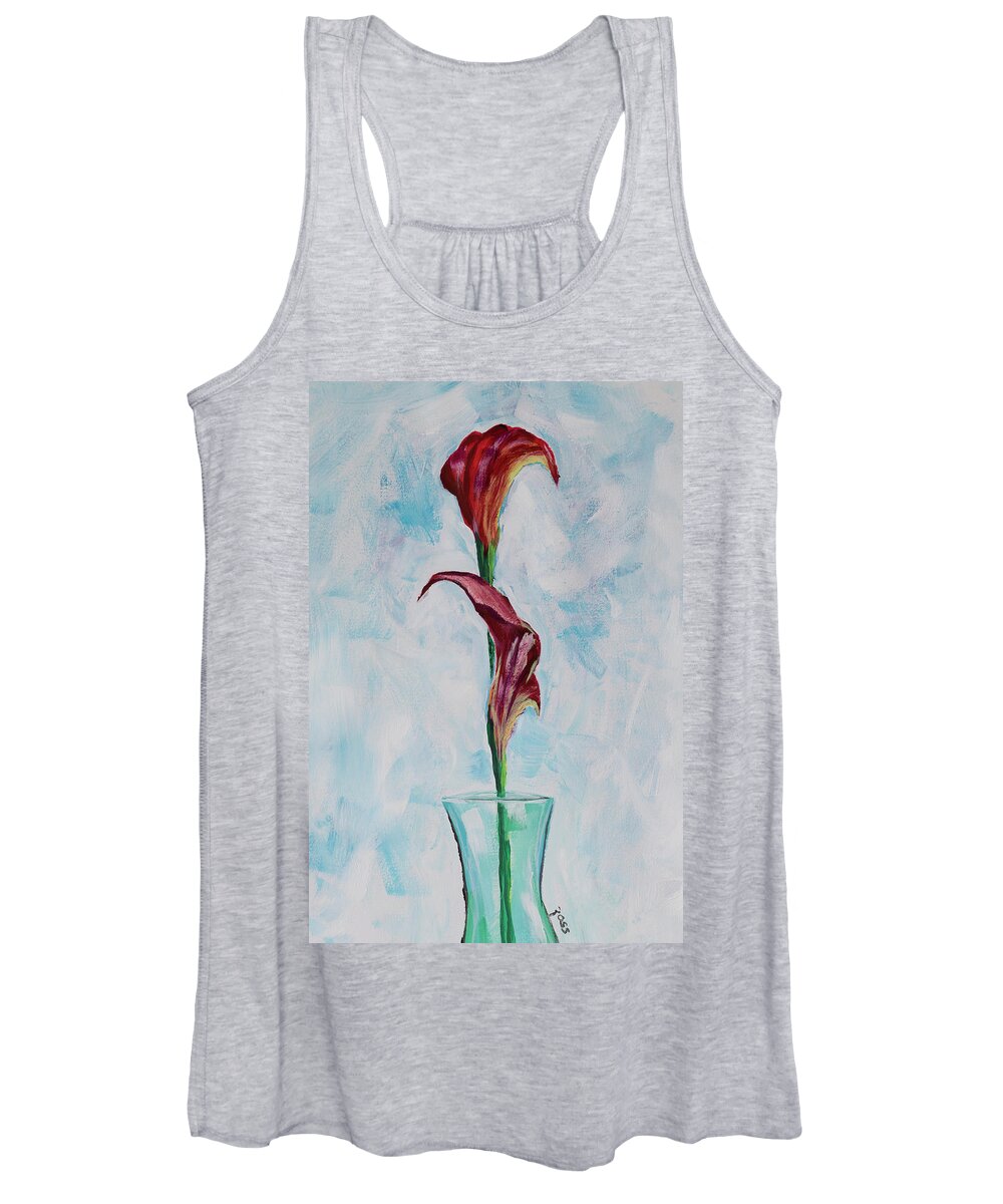 Calla Women's Tank Top featuring the painting Calla Lilies by Mark Ross
