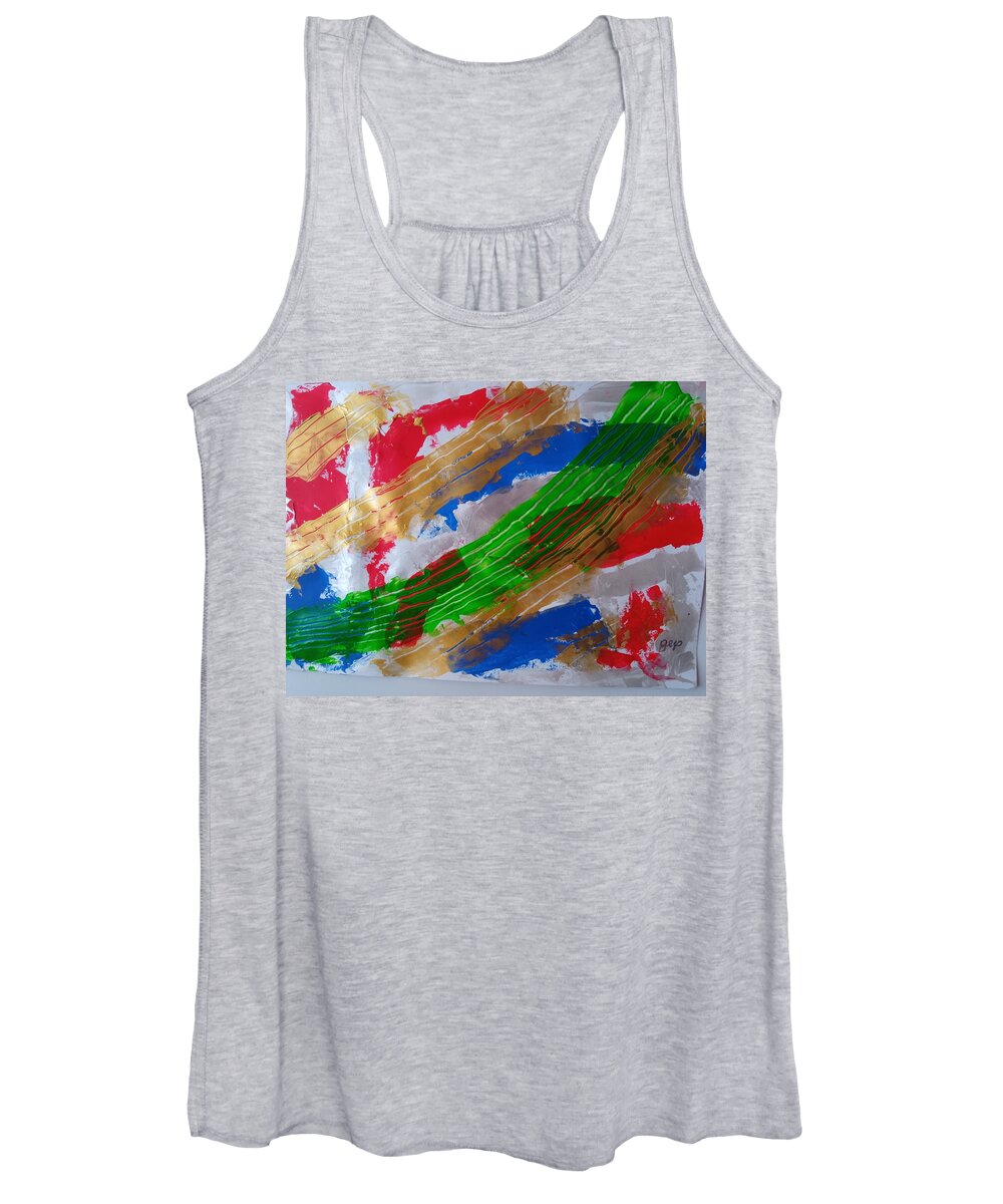  Women's Tank Top featuring the painting Caos63 open artwork by Giuseppe Monti
