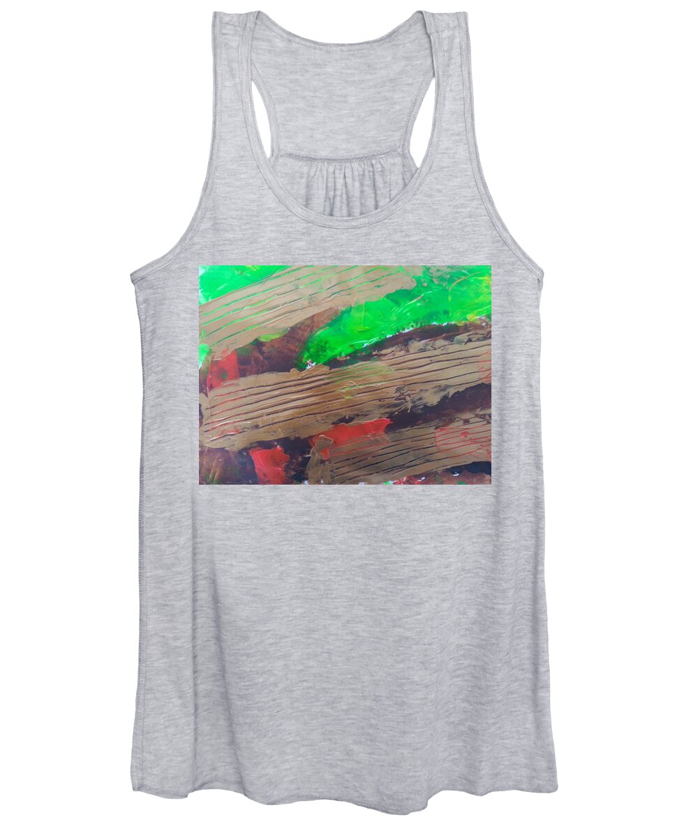  Women's Tank Top featuring the painting Caos69 open artwork by Giuseppe Monti