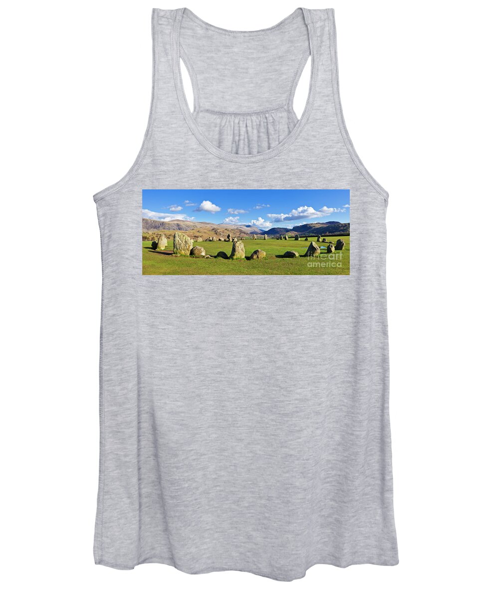 Castlerigg Stone Circle Women's Tank Top featuring the photograph Castlerigg stone circle, Keswick, Lake District, England by Neale And Judith Clark
