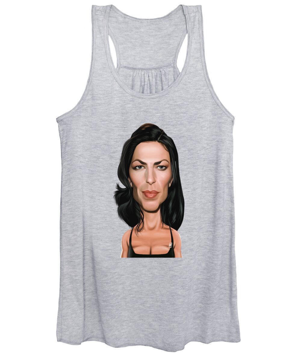 Illustration Women's Tank Top featuring the digital art Celebrity Sunday - Claudia Black by Rob Snow