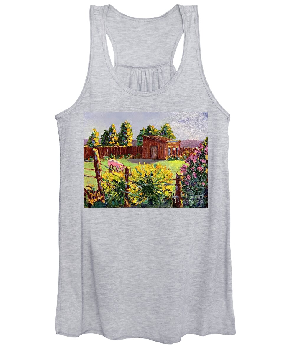 Chamesa Women's Tank Top featuring the painting Chamesa In Bloom by Patsy Walton