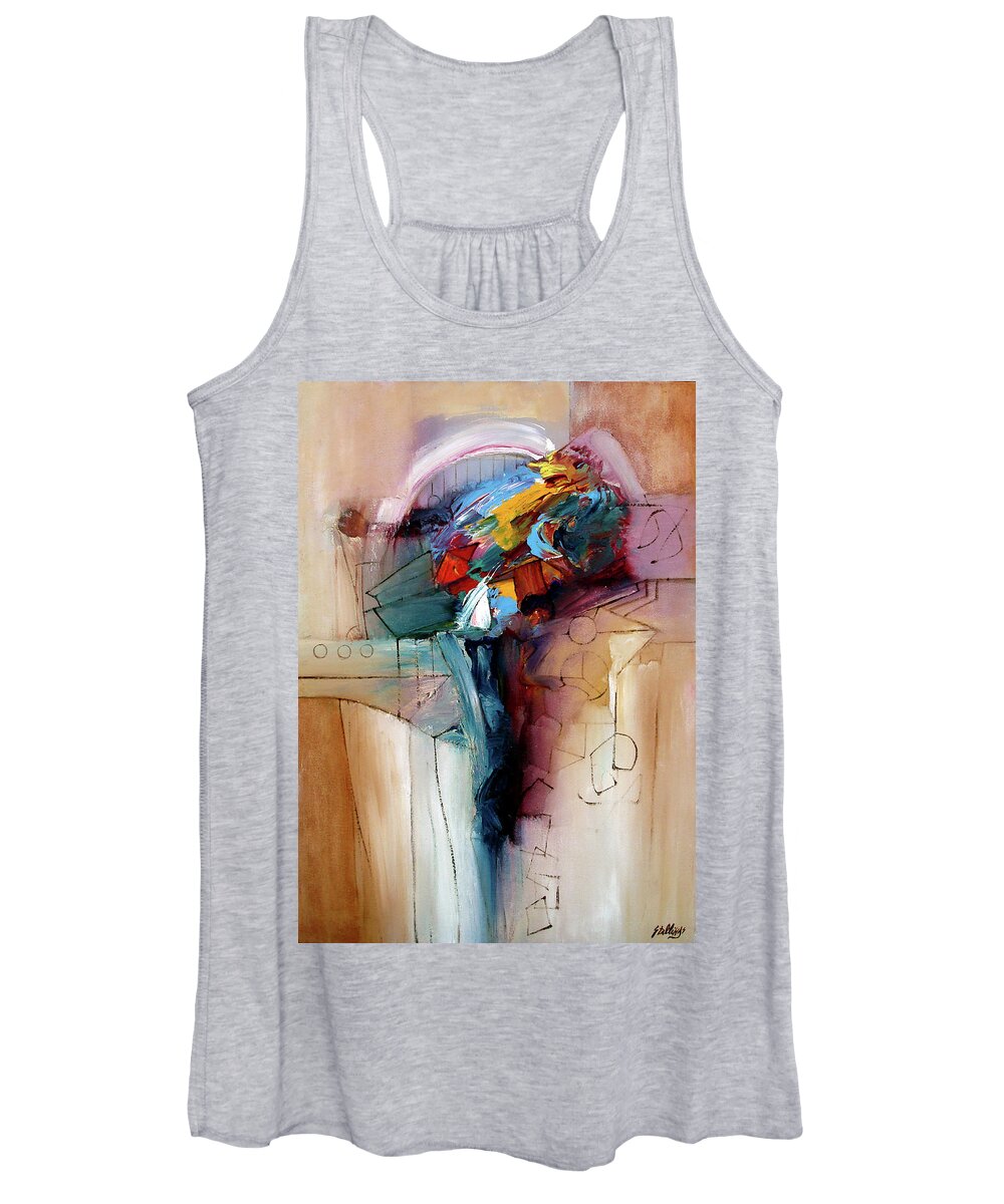 Abstract Women's Tank Top featuring the painting Chapter Two by Jim Stallings