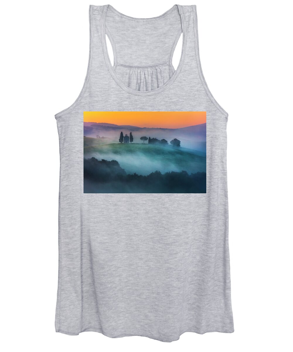 Italy Women's Tank Top featuring the photograph Church On the Hill by Evgeni Dinev