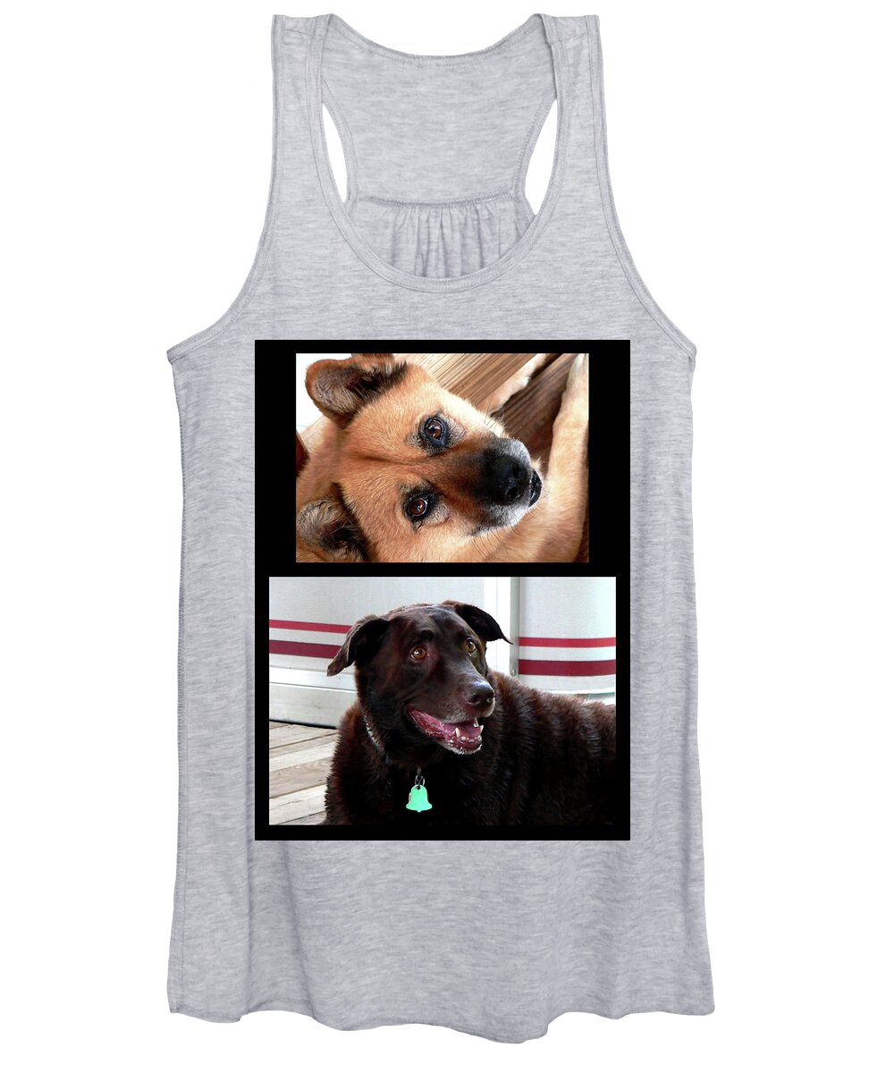 Dogs Women's Tank Top featuring the photograph Coco And Woodrow by Kathy K McClellan