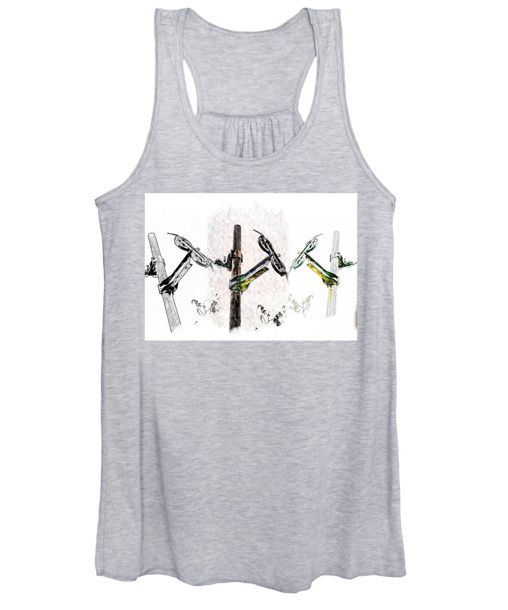  Skiing Women's Tank Top featuring the photograph Cogs For Chairlifts by Marcia Lee Jones