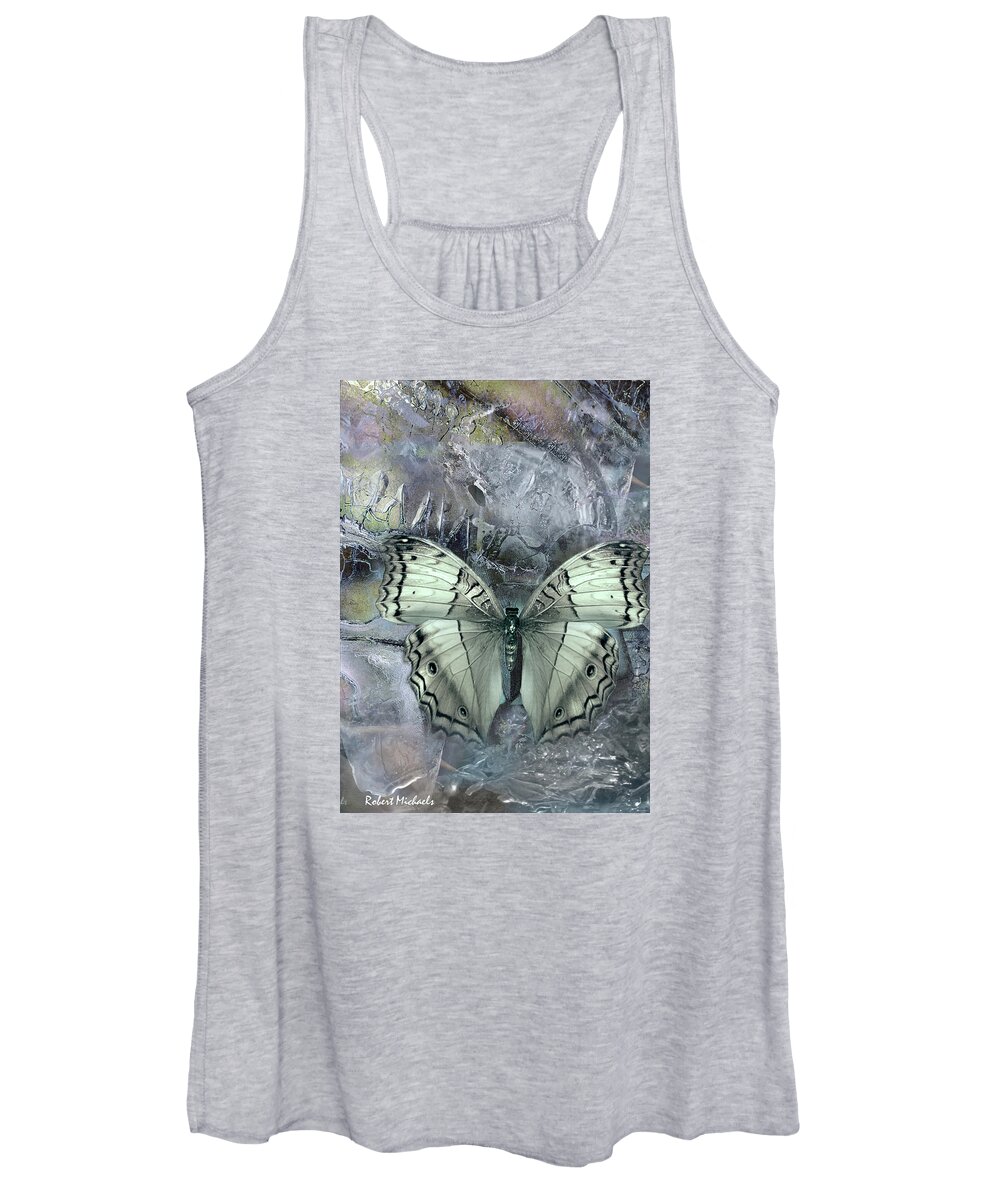 Ice Women's Tank Top featuring the photograph Cold Landing by Robert Michaels