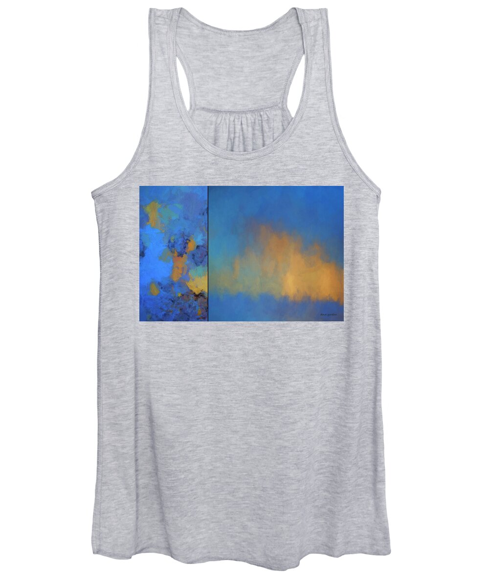 Abstract Women's Tank Top featuring the digital art Color Abstractioin LX by David Gordon