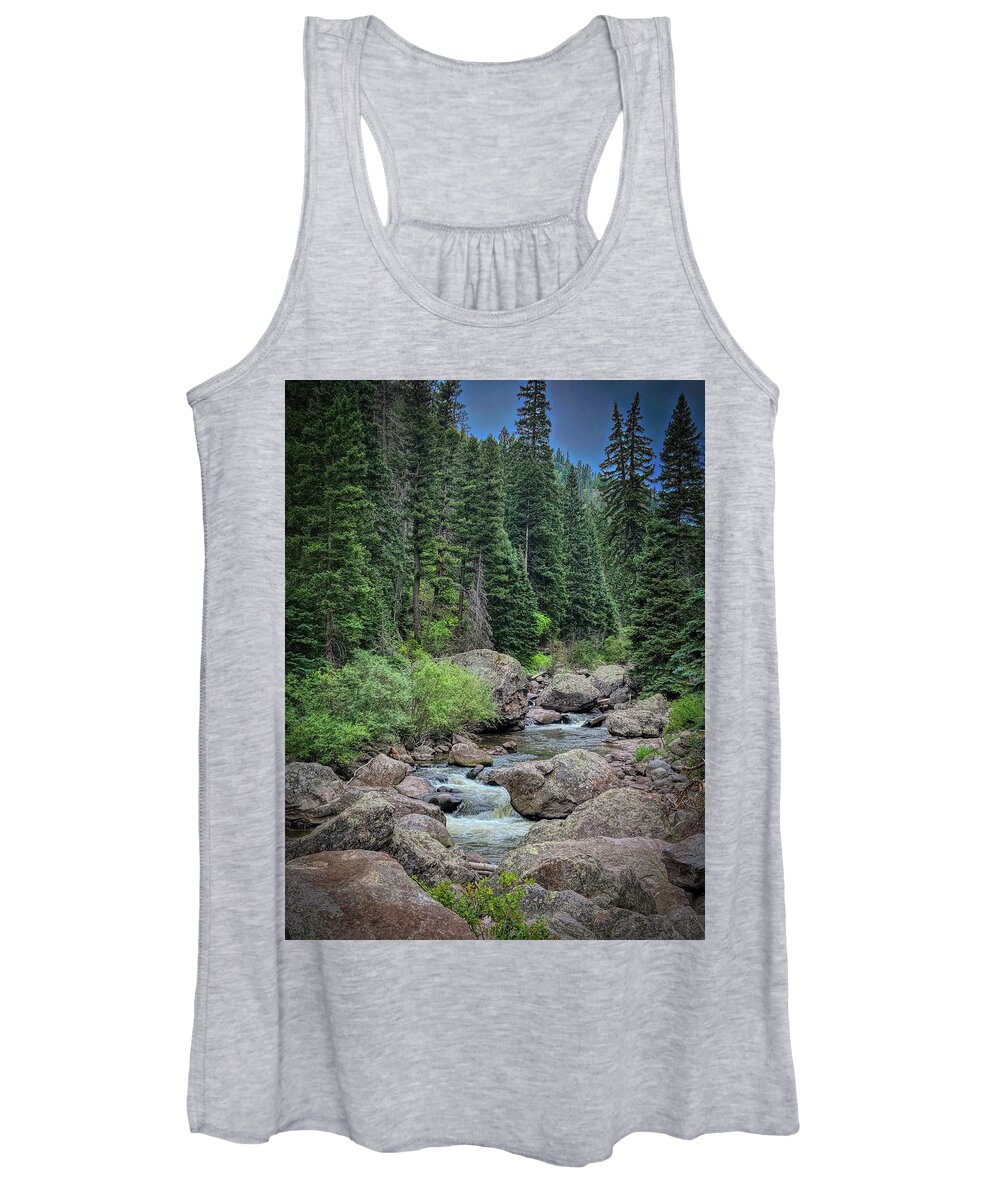 River Women's Tank Top featuring the photograph Colorado Stream by Rene Vasquez