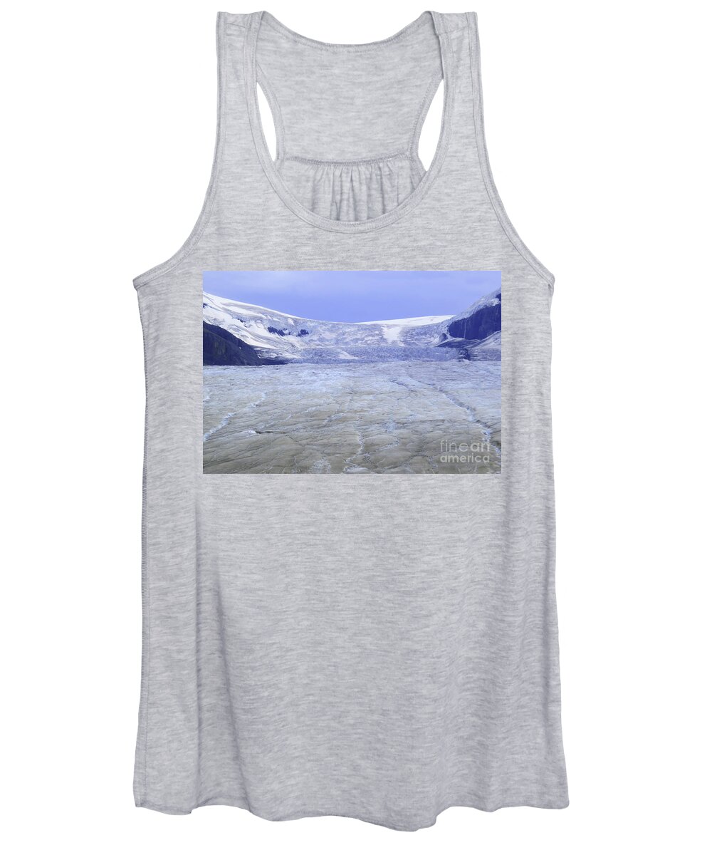 Columbian Icefield Women's Tank Top featuring the photograph Columbia Icefield by Mary Mikawoz
