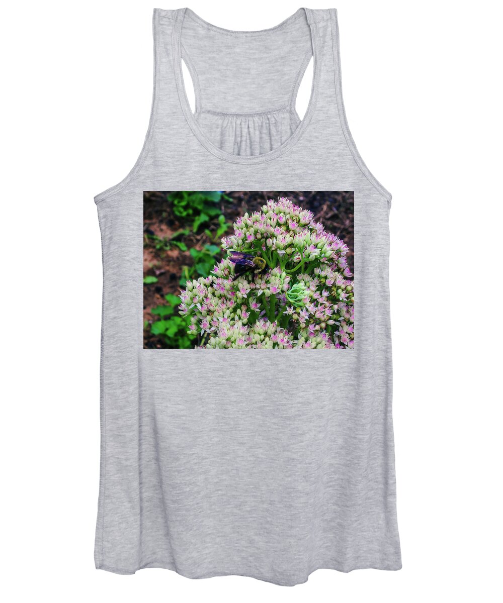 Bombus Impatiens Women's Tank Top featuring the photograph Common Eastern Bumble Bee by Heather Bettis