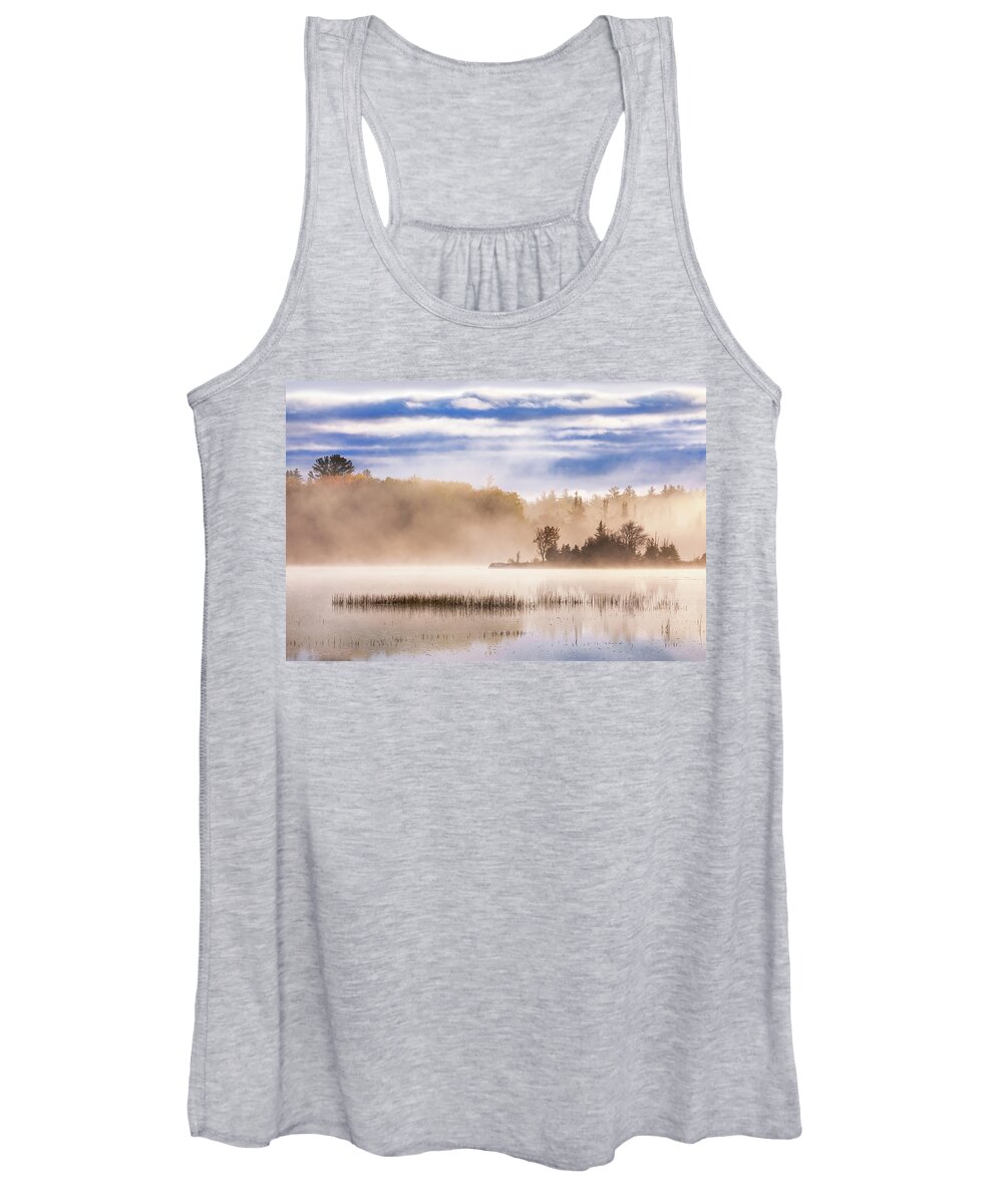 Morning Women's Tank Top featuring the photograph Compass Pond 34a3032 by Greg Hartford