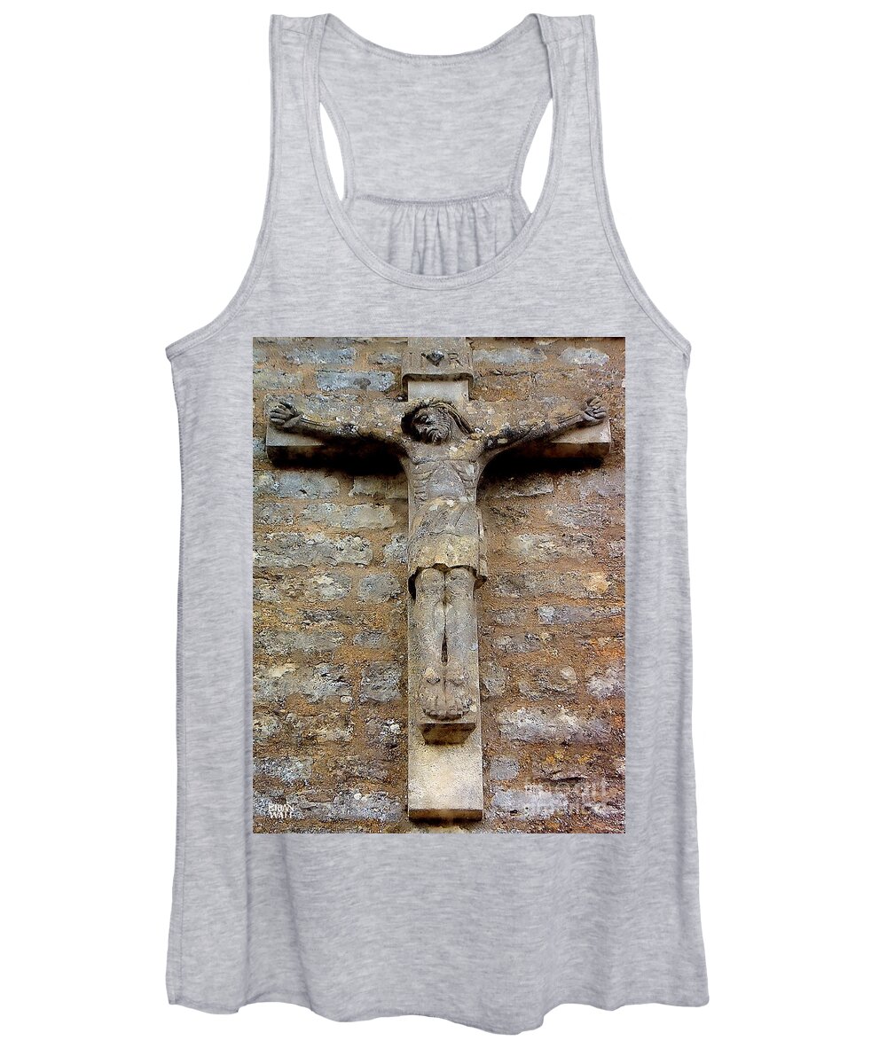 Crucifix Women's Tank Top featuring the photograph Cotswold Crucifix by Brian Watt