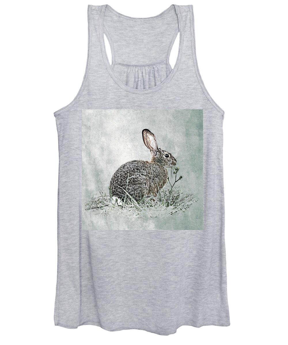 Alameda Women's Tank Top featuring the photograph Cottontail Rabbit by Mike Gifford