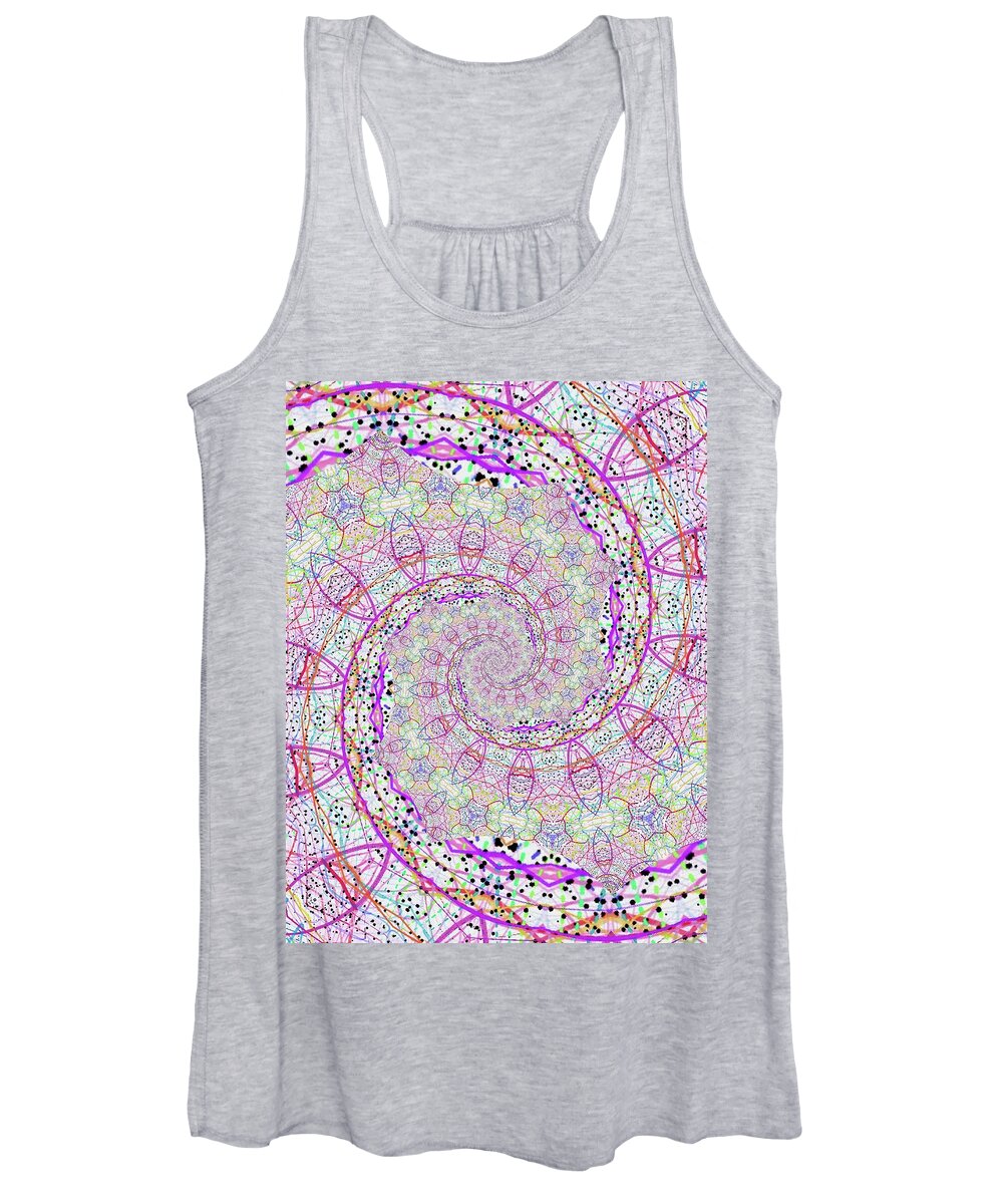 Celtic Women's Tank Top featuring the photograph Crayon Spiral by Judy Kennedy