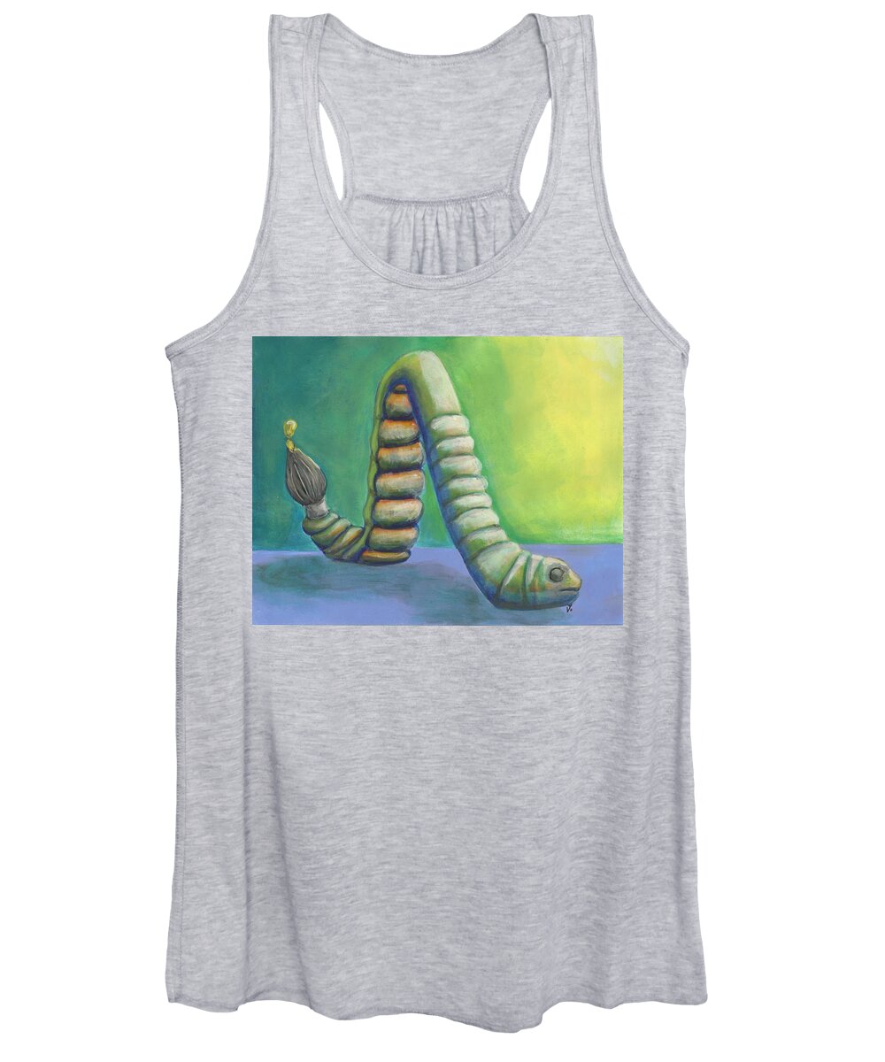 Worm Women's Tank Top featuring the painting Creative Juices by Vicki Noble