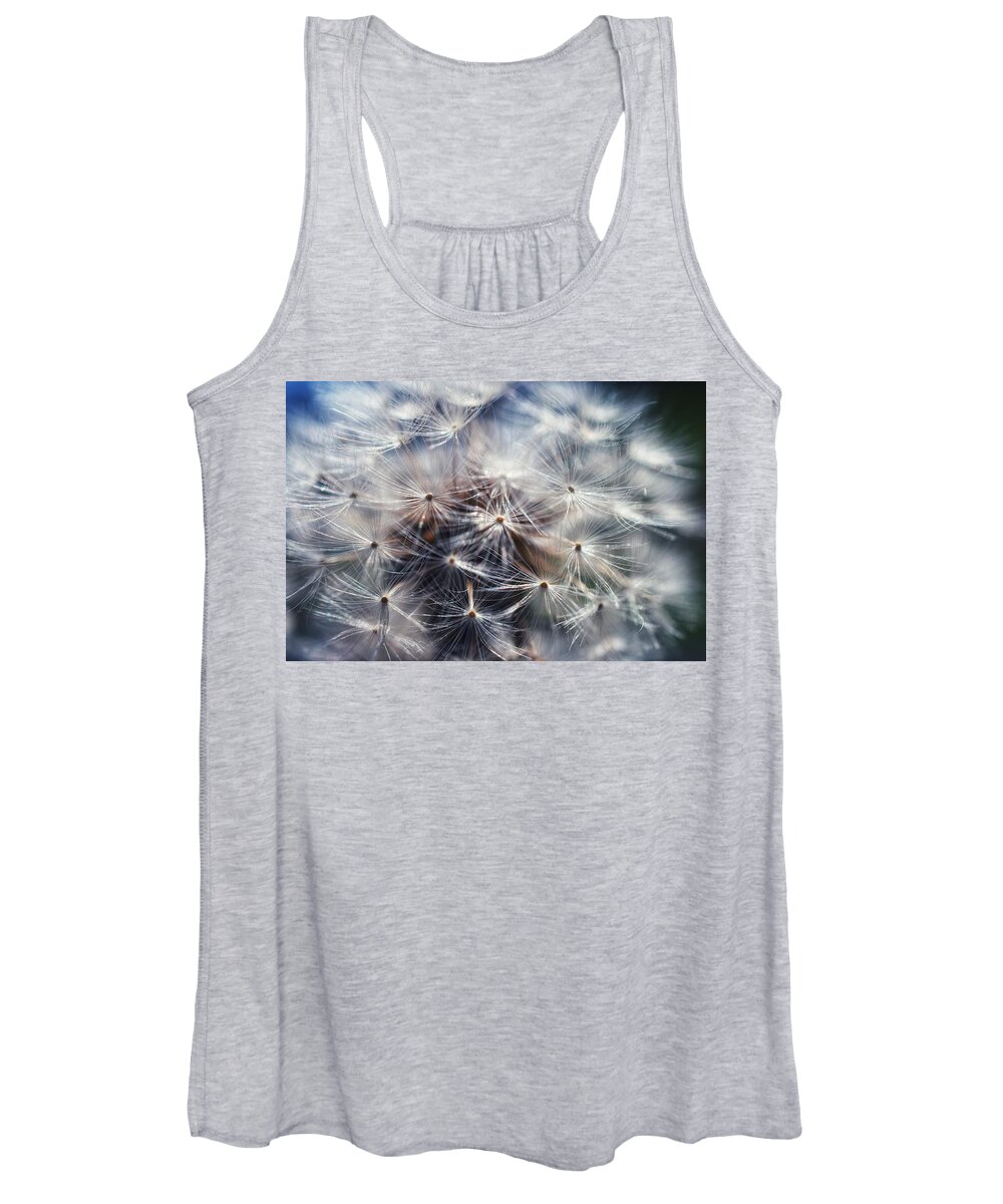 Dandelion Women's Tank Top featuring the photograph Dandelion Seeds by Evan Foster