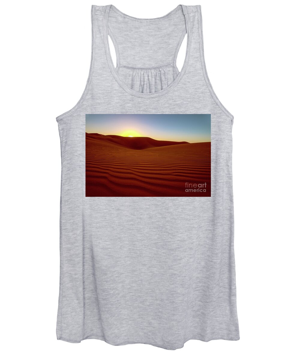Desert Women's Tank Top featuring the photograph Desert Sunset by Jennifer Magallon