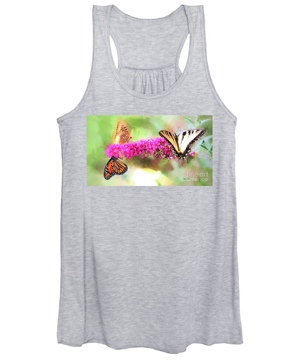 Butterfly Women's Tank Top featuring the mixed media Divine Diversity by Tina LeCour