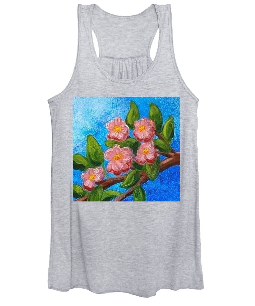  Women's Tank Top featuring the painting Dogwood by Nancy Sisco