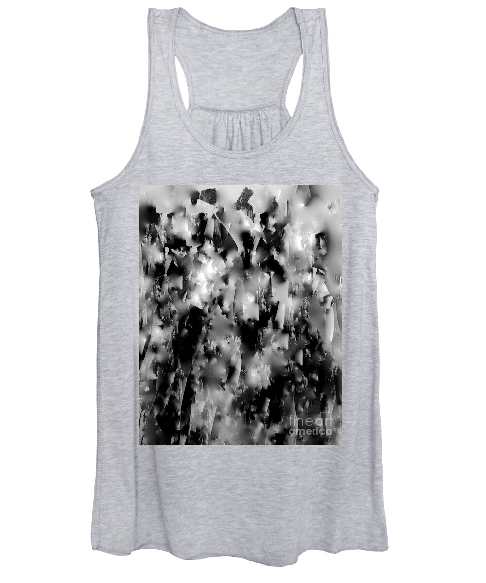 A-fine-art-painting-abstract Women's Tank Top featuring the mixed media Don't Look Back by Catalina Walker