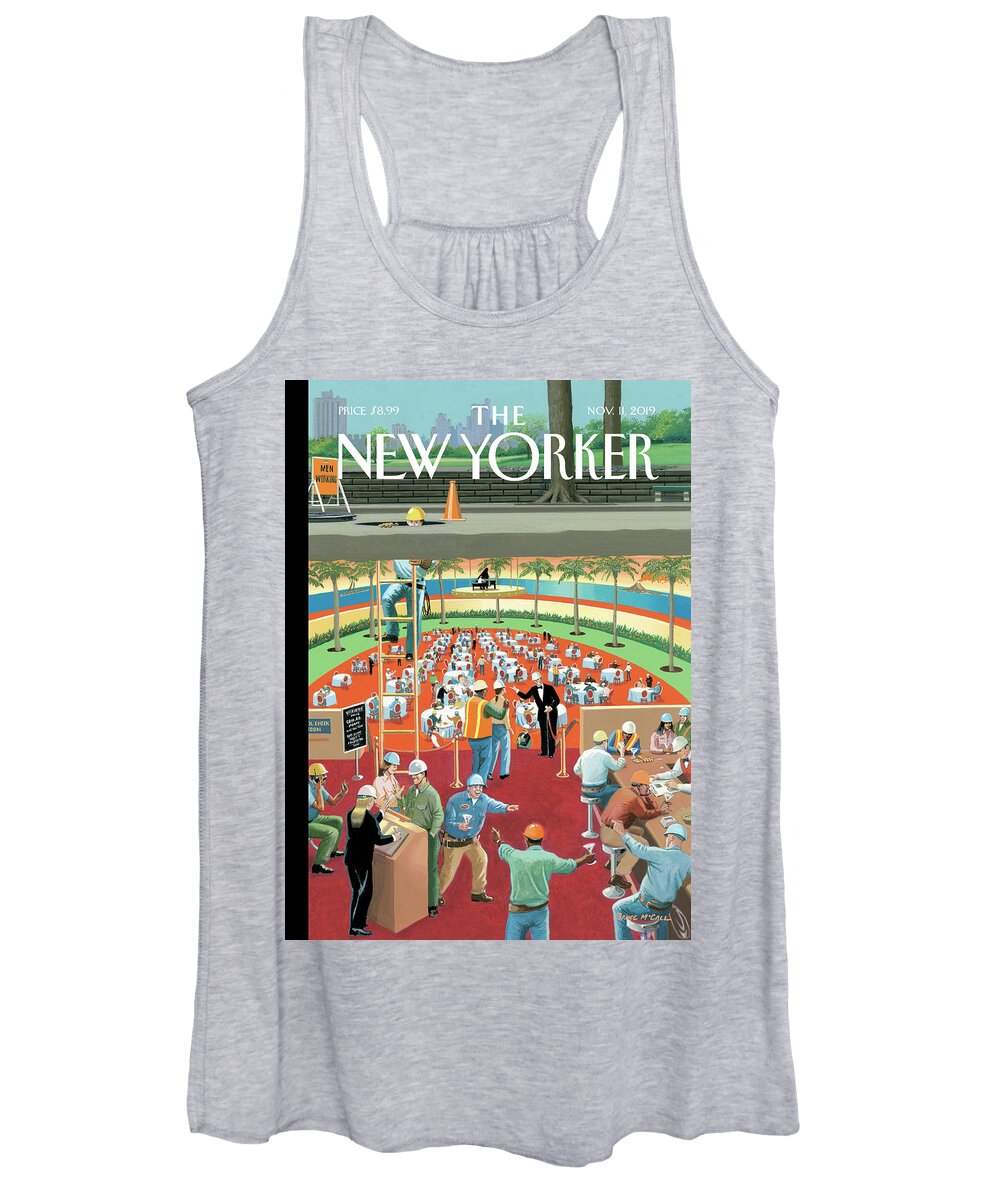 Down The Hatch Women's Tank Top featuring the painting Down the Hatch by Bruce McCall