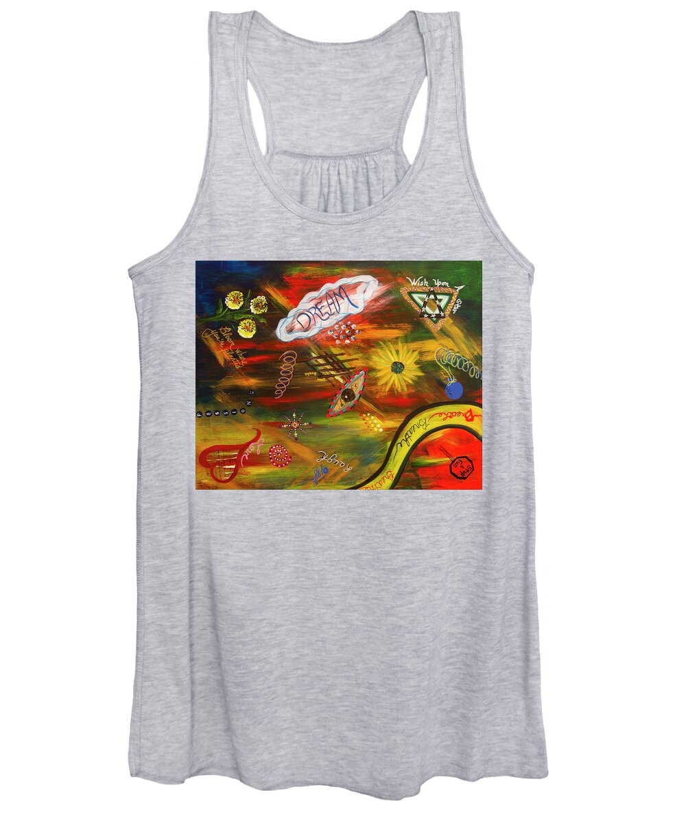 Affirmations Women's Tank Top featuring the painting Dream Scheme by Donna Manaraze