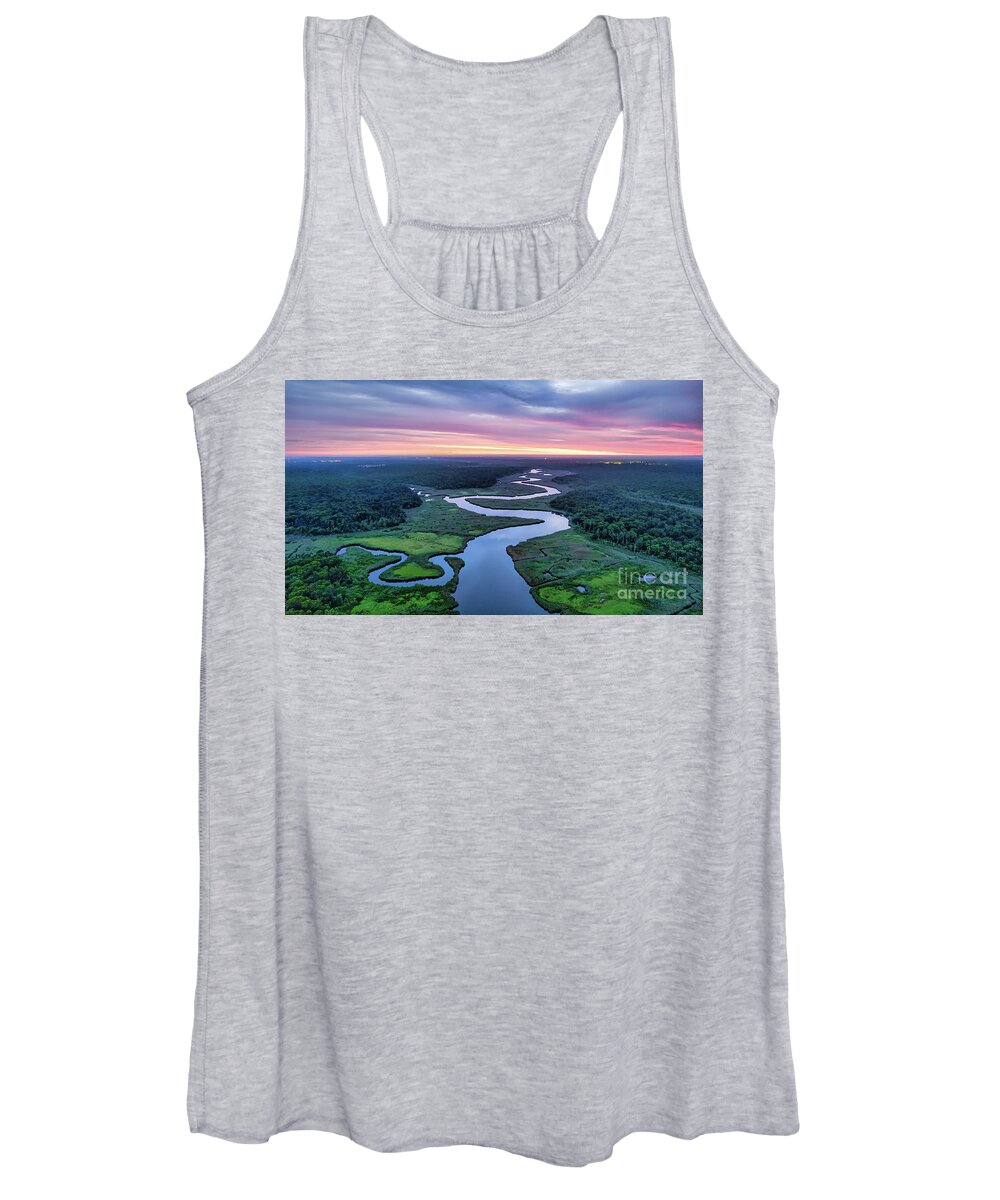 River Women's Tank Top featuring the photograph Early Morning Meanders by Sean Mills