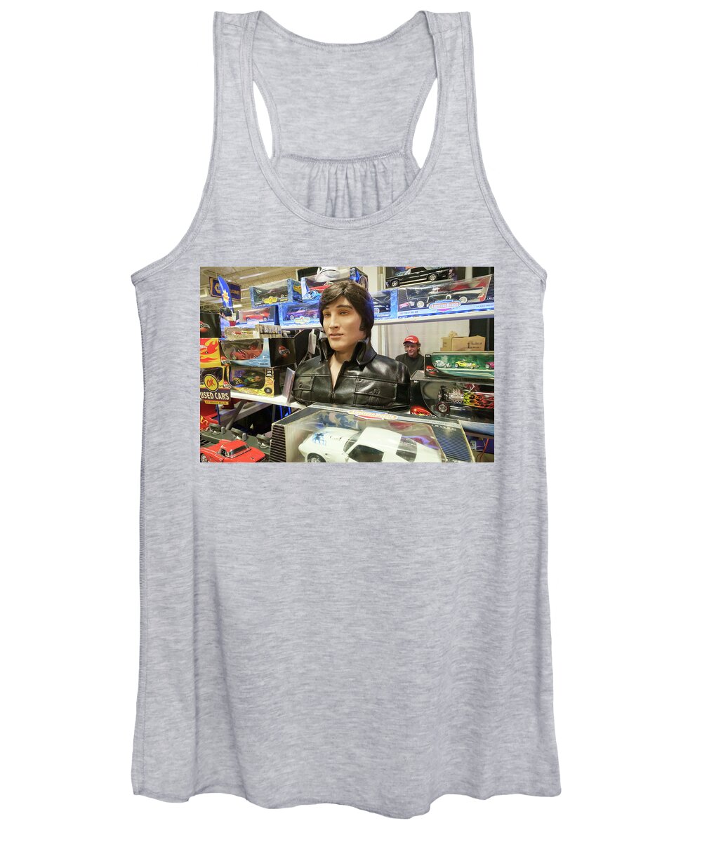 Elvis Women's Tank Top featuring the photograph Elvis is Still in the Building by Mary Lee Dereske