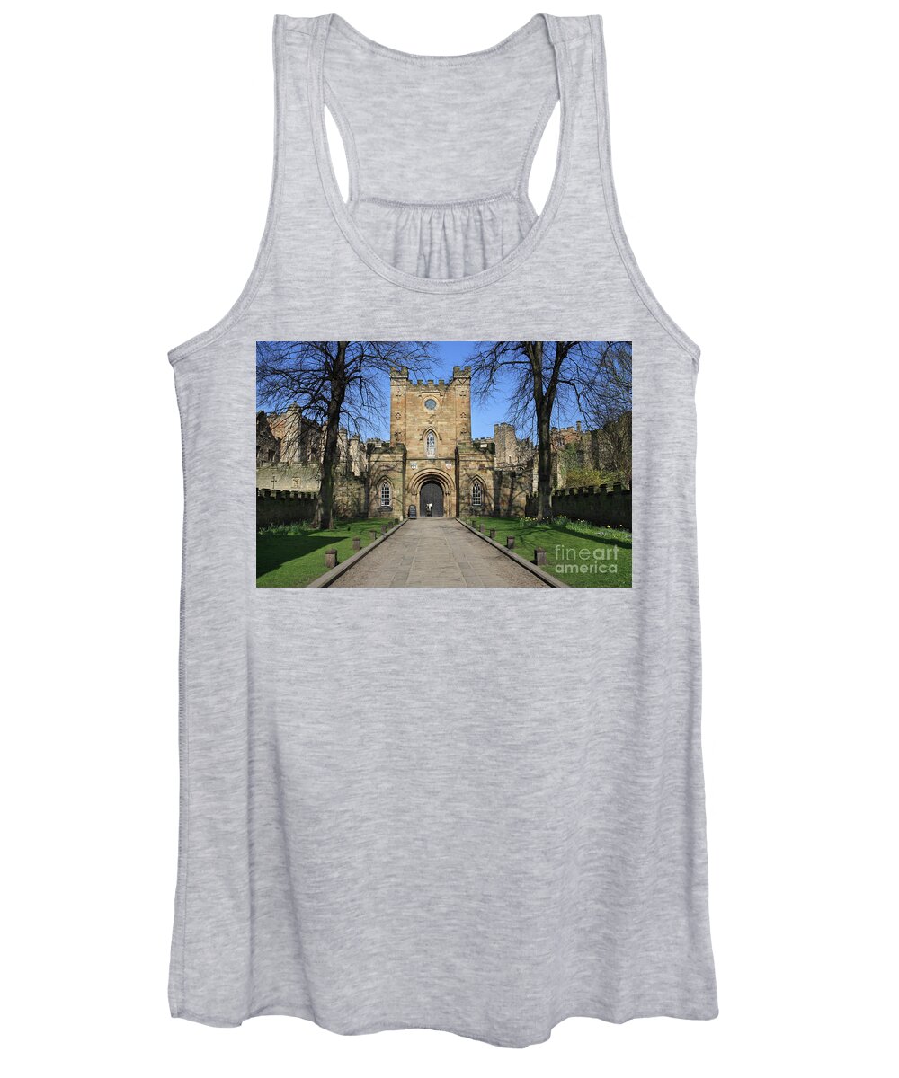  University College Durham Women's Tank Top featuring the photograph Entrance to University College Durham, England, UK by Bryan Attewell
