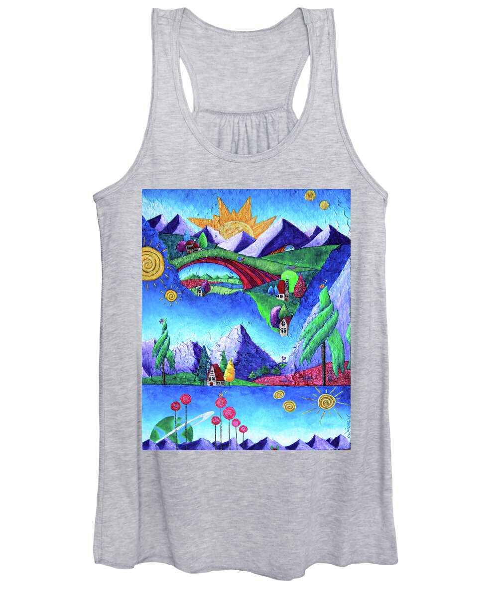 Dreamscape Women's Tank Top featuring the painting Eternia by Winona's Sunshyne