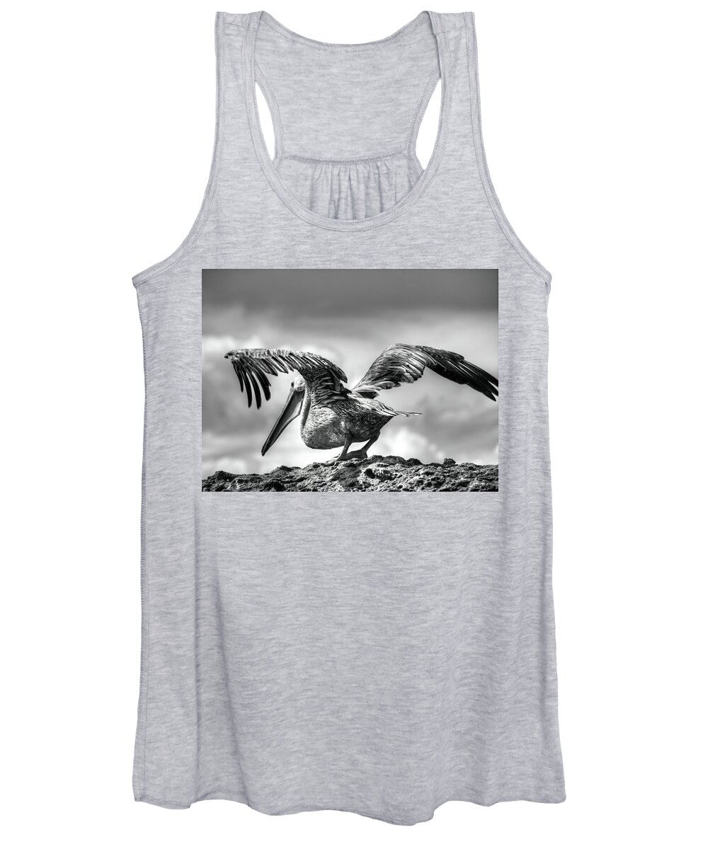 Black And White Women's Tank Top featuring the photograph Expecting to Fly by Joe Schofield