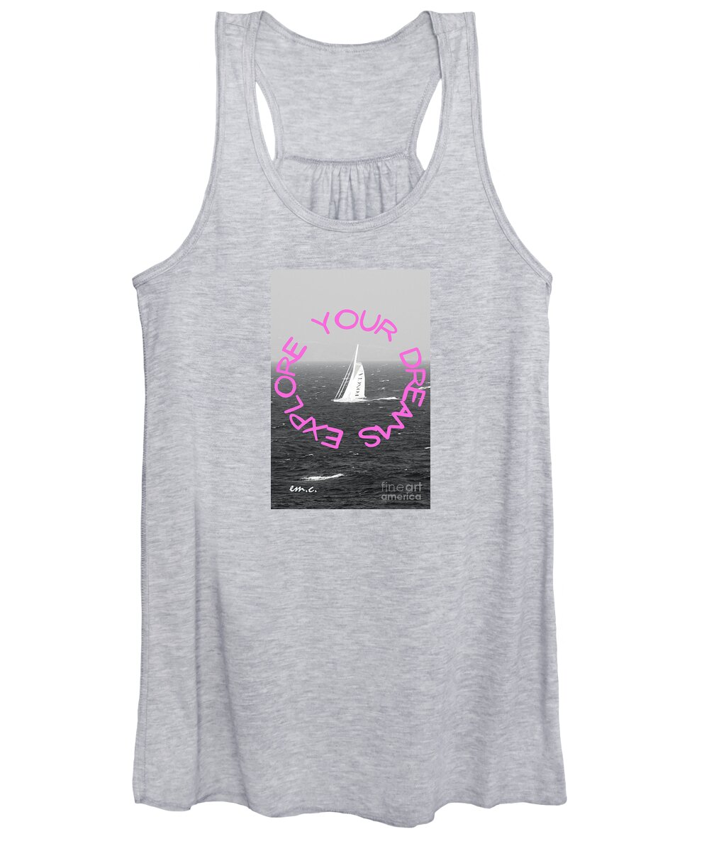 Photography Women's Tank Top featuring the digital art Explore Your Dreams Pink by Manos Chronakis