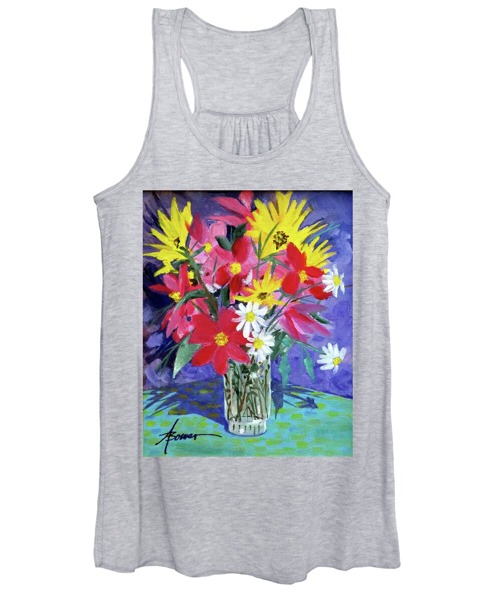 Flowers Women's Tank Top featuring the painting Fall Collection by Adele Bower