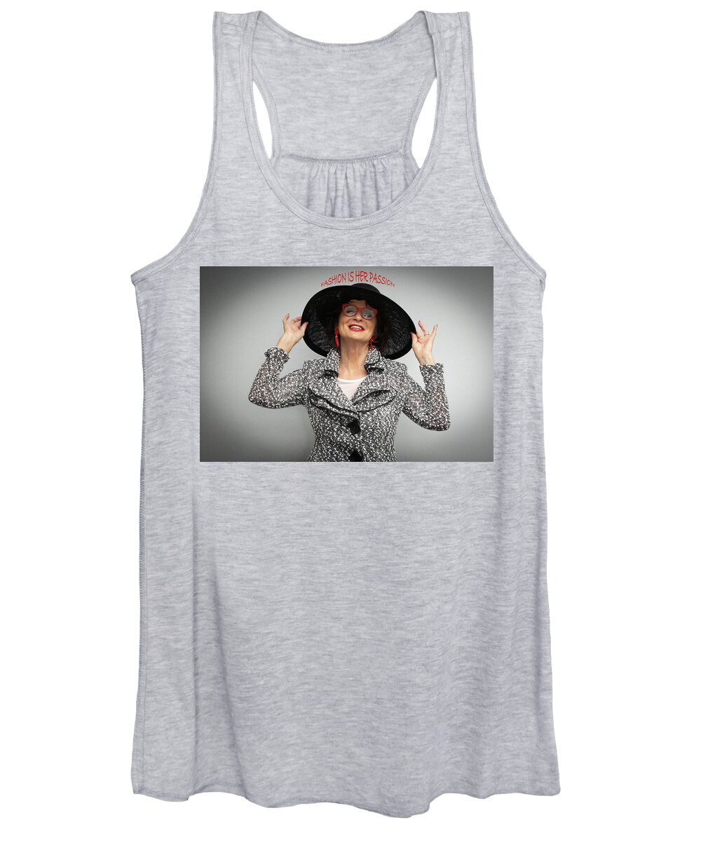 Fashion Women's Tank Top featuring the photograph Fashion Is Her Passion by Bonnie Colgan